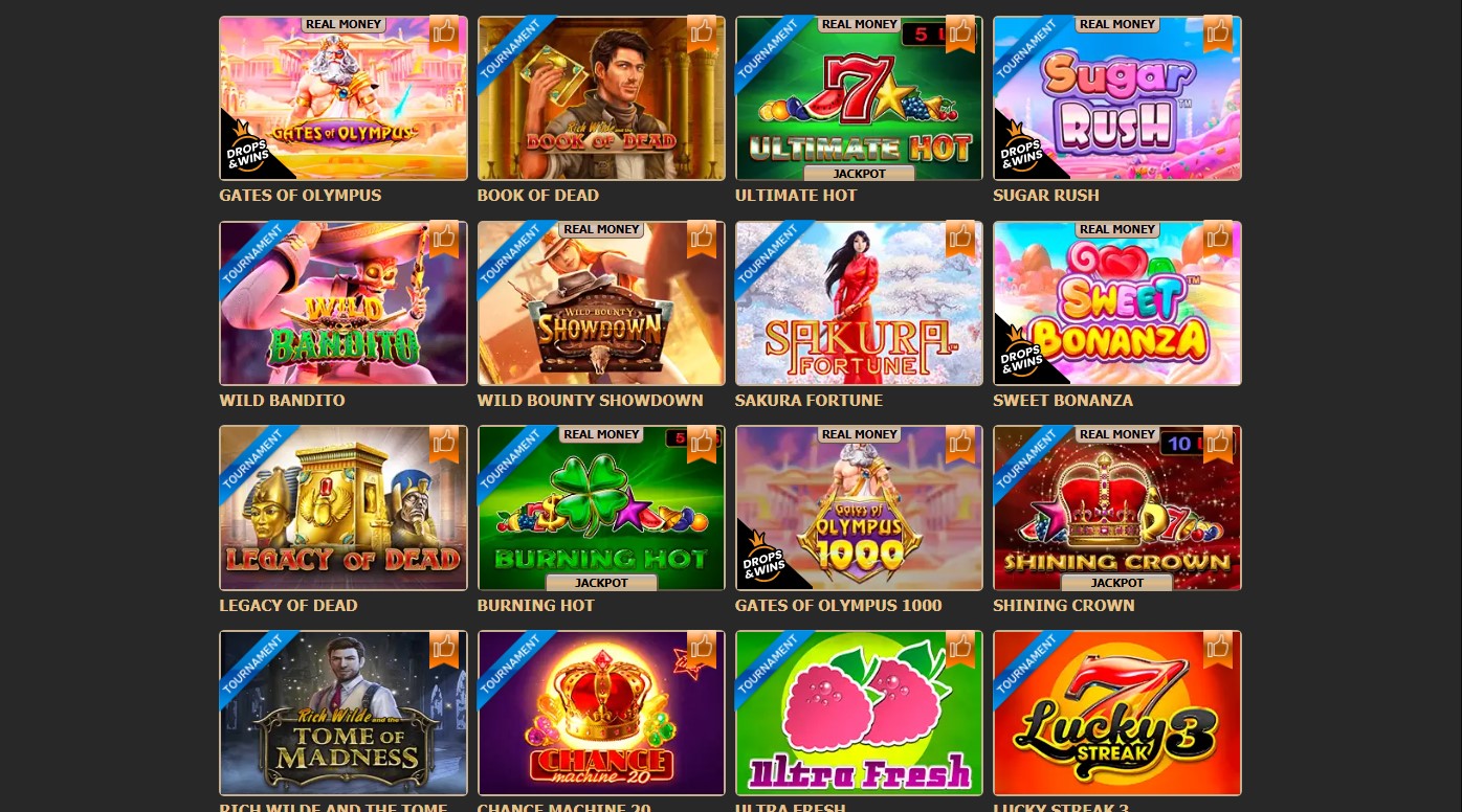 Какие игры представлены в ROX Casino?